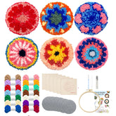 Knüpfset - 6 Blumen-Untersetzer